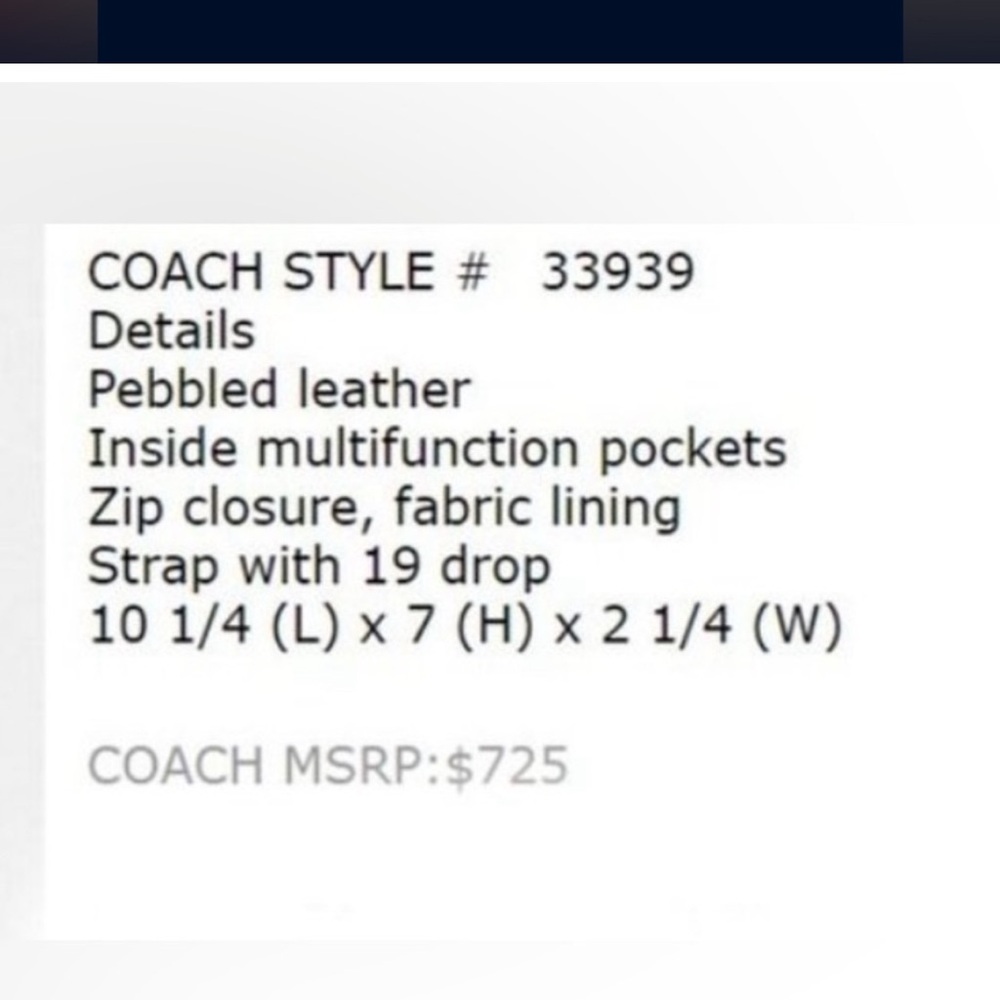 COACH Dakota Fringe Pebble Leather Bag - Picture 7 of 7